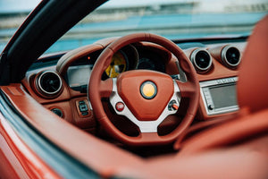 luxury car steering wheel